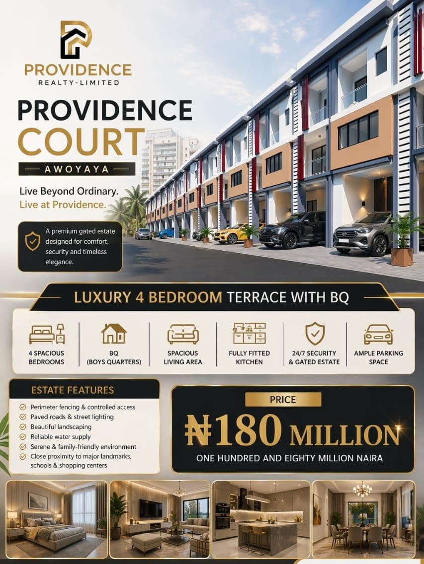 PROVIDENCE COURT AWOYAYA: LUXURY LIVING REDEFINED IN THE HEART OF IBEJU LEKKI