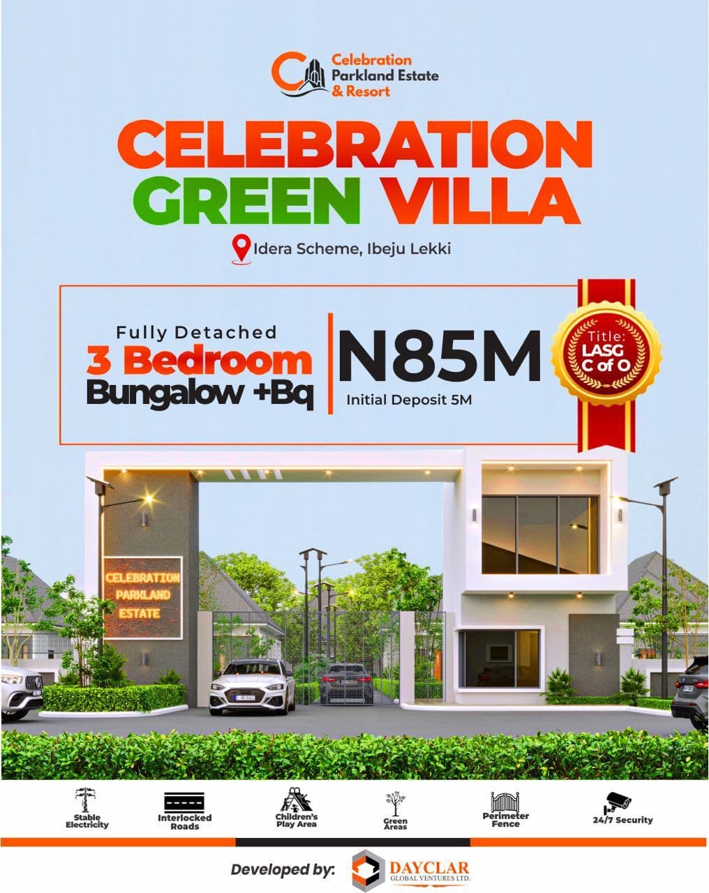 CELEBRATION GREEN VILLA – Premium 3-Bedroom Bungalow in Ibeju-Lekki