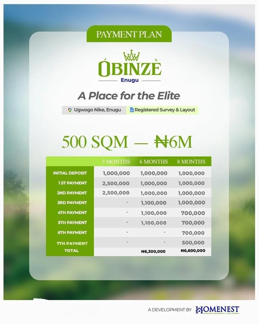 OBINZE ENUGU: Premium Plots for Elite Investors in Ugwogo Nike