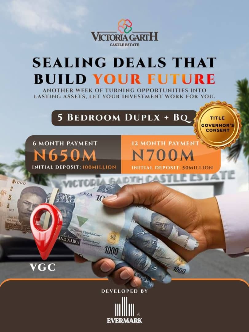 Luxury Duplexes for Sale at VICTORIA GARTH CASTLE, VGC LEKKI, LAGOS