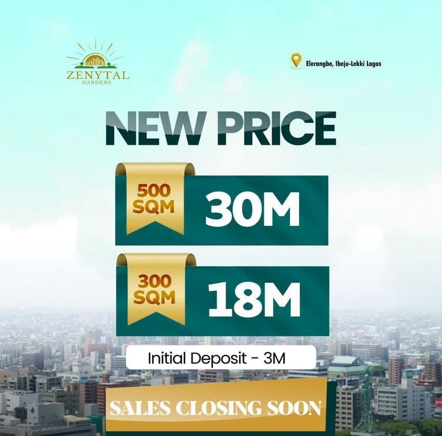 ZENYTAL GARDENS – SMART & ECO-FRIENDLY ESTATE IN ELERANGBE IBEJU LEKKI
