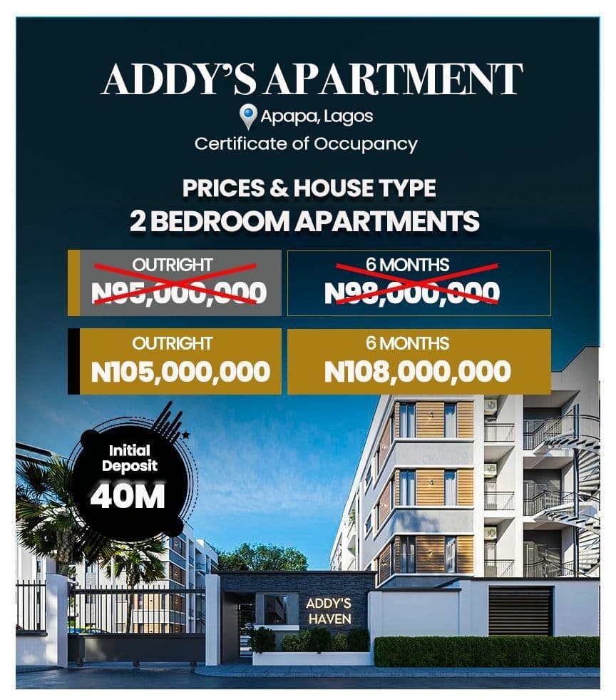 Own Your Dream Home in Apapa – ADDY’S HAVEN LUXURY APARTMENTS