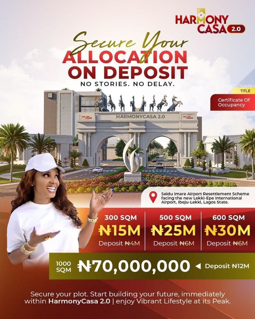 HARMONY CASA 2.0 ESTATE, AIRPORT RESETTLEMENT SCHEME IBEJU LEKKI
